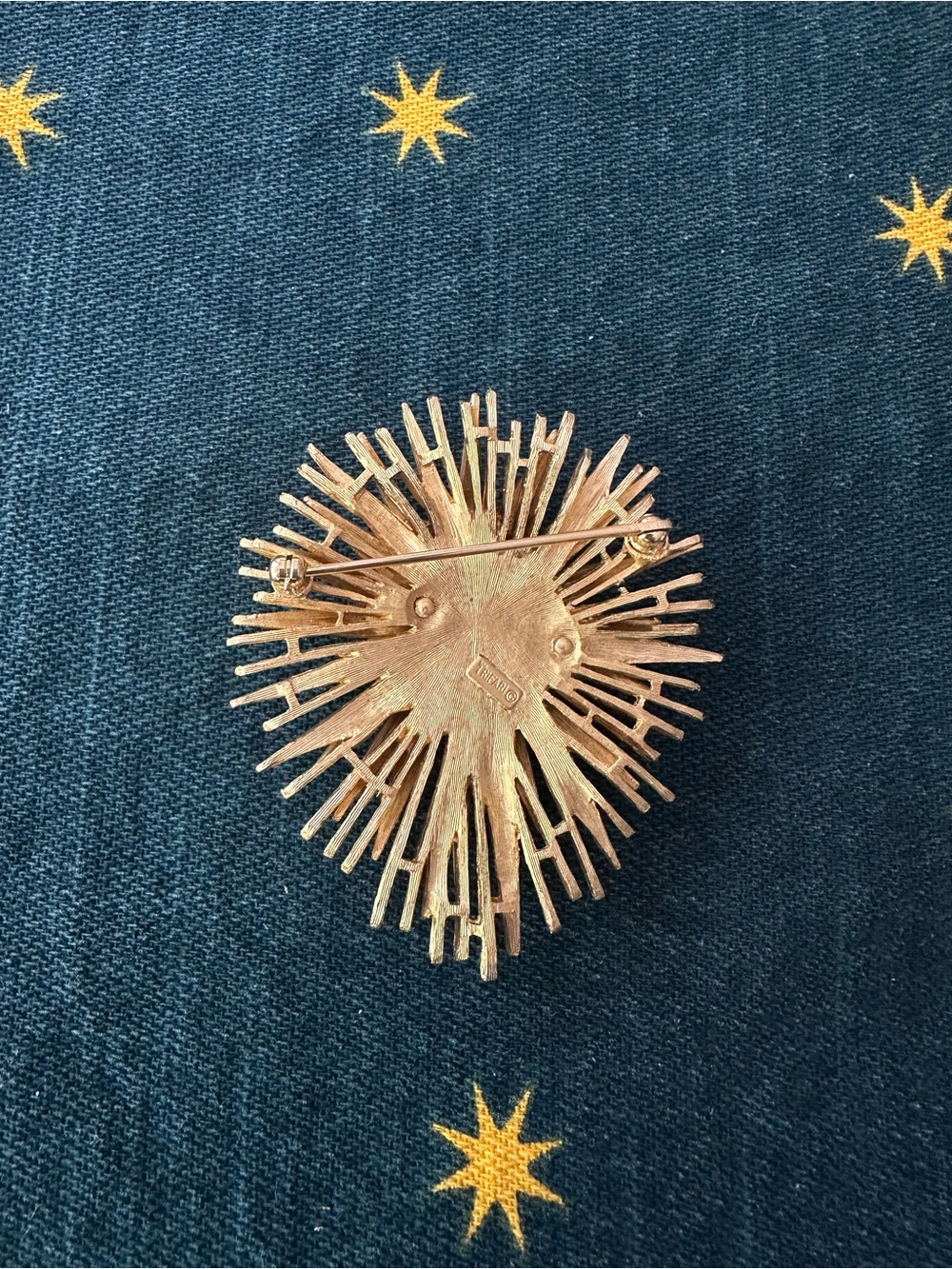 VTG Brooch Crown Trifari "Sputnik" or "Starburst" 1960s - Picture 7 of 7